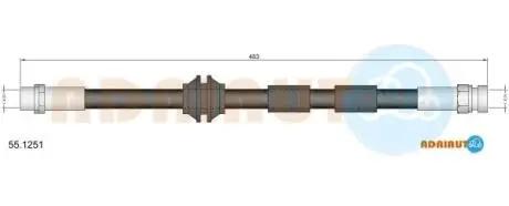 VW гальм.шланг перед. Sharan 95- ADRIAUTO 55.1251