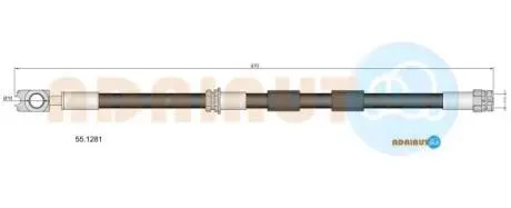 Тормозной шланг (передний) Skoda Octavia/Superb/VW Golf/Passat 12- ADRIAUTO 551281