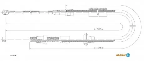 Трос ручного тормоза ADRIAUTO 570207