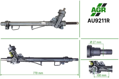 Рульова рейка з ГУР відновлена AUDI A4 (8D2, B5) 94-00;SKODA SUPERB (3U4) 01-08 AGR AU9211R