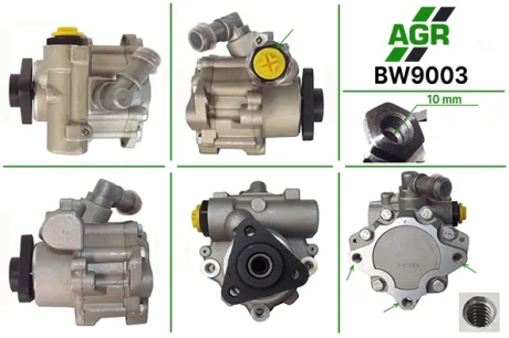 Насос ГУР новый BMW 3 E-36 90-00; 3 E-46 98-05; 5 E-34 88-96; 5 E-39 95-03, X3 E-83 03-10 AGR BW9003