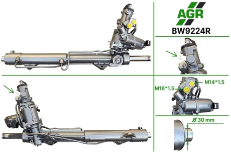 Рулевая рейка с ГУР восстановленная BMW X6 E-71 2008-,BMW X5 E-70 2007- AGR BW9224R
