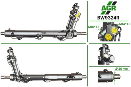 Рулевая рейка с ГУР восстановленная BMW X6 E71 2008-2012, BMW X5 E70 2008-2012 SERV AGR BW9234R