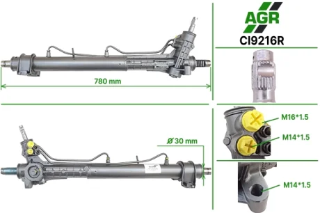 Рульова рейка з ГУР відновлена CITROEN Jumper 2002-2006,FIAT Ducato 2002-2006,PEUGEOT Boxer 200 AGR CI9216R
