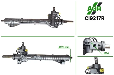 Рулевая рейка с ГУР восстановленная CITROEN Evasion 1994-2002,PEUGEOT 806 1995-2002,PEUGEOT Expert 1 AGR CI9217R