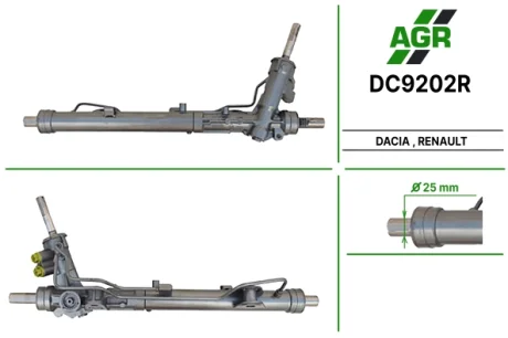 Рулевая рейка с ГУР восстановленная DACIA Duster 2010-,RENAULT Duster 2010- AGR DC9202R