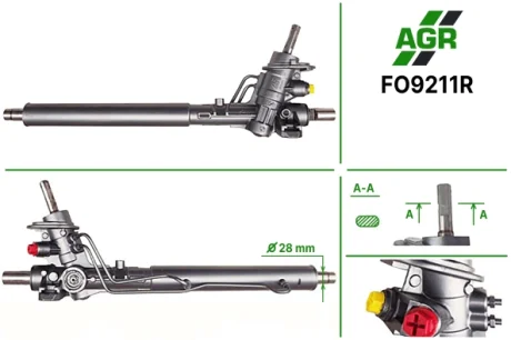 Рульова рейка з ГУР відновлена VW Sharan 2000-,SEAT Alhambra 2002-,FORD Galaxy 2000-2006 AGR FO9211R