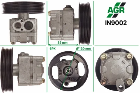 Насос ГПК з механічним приводом, новий, INFINITI EX35 J50 2007-2012,INFINITI FX35 2003-2008 AGR IN9002