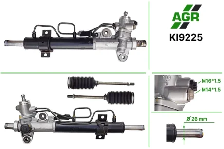Рулевая рейка с ГУР новая HYUNDAI COUPE (GK) 01-09,ELANTRA (XD) 00-06,ELANTRA седан (XD) 00-06 AGR KI9225