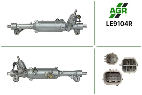 Рулевая рейка с ЭУР восстановленная LEXUS RX 2004-2008 AGR LE9104R (фото 1)