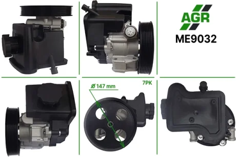 Насос ГУР новый MERCEDES-BENZ C-CLASS (W204) 07-,C-CLASS T-Model (S204) 07-,C-CLASS (W203) 02-07 AGR ME9032