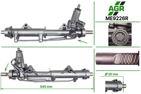 Рулевая рейка с ГУР восстановленная MERCEDES-BENZ C-CLASS (W204) 07-,C-CLASS T-Model (S204) 07- AGR ME9226R