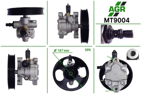 Насос ГПК з механічним приводом, новий, MITSUBISHI CARISMA (DA_) 95-06,CARISMA седан (DA_) 96-06,SPA AGR MT9004