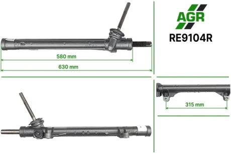 Рулевая рейка без ГУР восстановленная RENAULT SCENIC II (JM0/1_) 04-, KANGOO (KW0/1_) 08-,MEGANE II AGR RE9104R