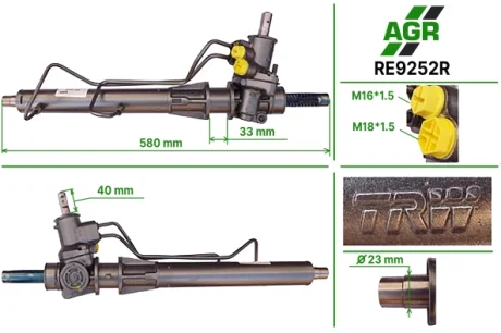Рулевая рейка из ГУР (восстановлена) Renault Thalia 1.5 dCi, 1.6 16V 02-09, Renault Clio 1.4 16V 00-08 AGR RE9252R