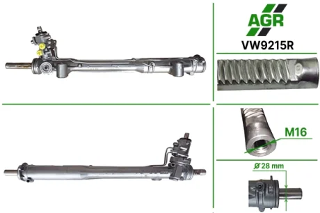 Рулевая рейка с ГУР восстановленная AUDI Q7 (4L) 06-;PORSCHE CAYENNE (955) 02-;VW TOUAREG 02-10 AGR VW9215R