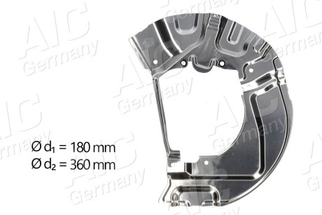 Захист диска гальмівного (переднього) (L) BMW 5 (E60) 01-10 AIC 55502