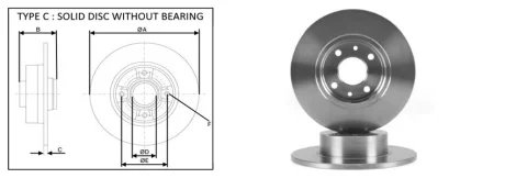 Диск тормозной задний (кратно 2) Fiat Bravo II (198_) (06-16) APPLUS APLUS 61431AP