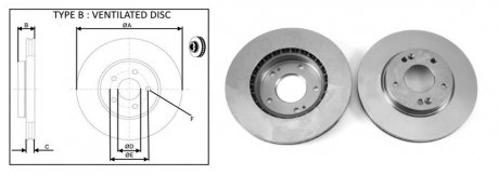 Диск тормозной пер (кратно2шт) Elantra (15-), Kona (17-), Ceed (12-) D280mm APPLUS APLUS 61586AP