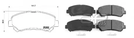 Колодка гальмівна перед NISSAN QASHQAI / QASHQAI +2 I (J10,JJ10) (12/06-12/13) APPLUS APLUS 71177BAAP