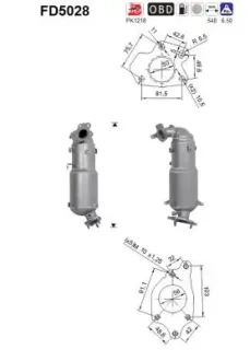 Фільтр твердих частин DPF SZT ASC ASC AS FD5028