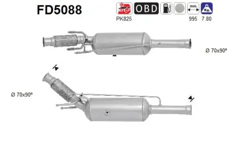 Фільтр твердих частин DPF SZT ASC ASC AS FD5088