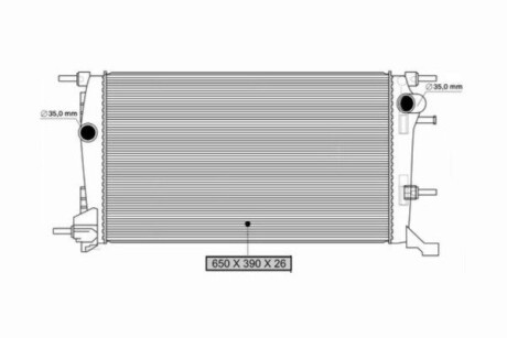 Радіатор охолодження Renault Megane III, Fluence 1.9, 2.0 DCI ASAM 34915