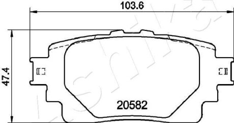 Колодки гальмівні (задні) Toyota Rav4 18-/Highlander 19- (з датчиком) ASHIKA 5102264