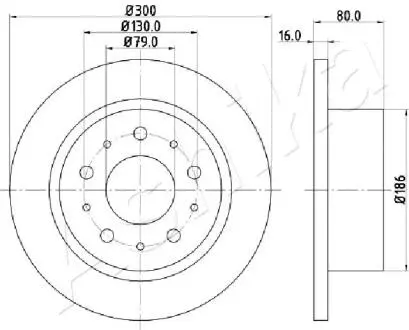 Диск тормозной ASHIKA 61-00-0217