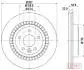 Диск гальмівний Volvo XC60 I 2.0-3.2 05.08-12.17 ASHIKA 61000325C (фото 1)