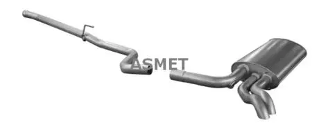 Задній. глушник,випускна сист. ASMET 01076