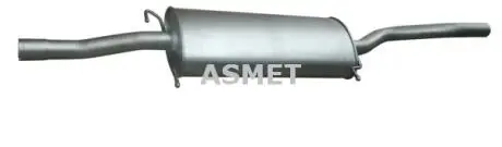 Глушитель системы выпуска (средний) ASMET 01078
