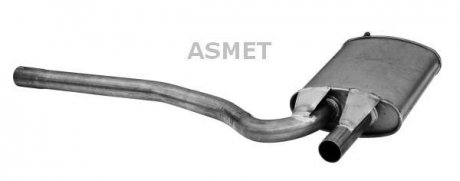 Передний глушитель, выпускная сист ASMET 06017