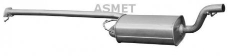 Глушитель системы выпуска (средний) ASMET 07153
