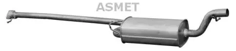 Глушитель системы выпуска (средний) ASMET 07172