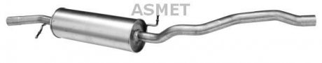 Передний глушитель, выпускная сист ASMET 07175 (фото 1)