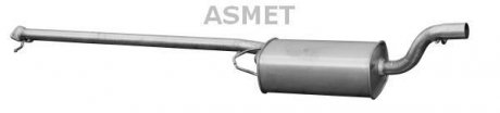 Глушник системи випуску (середній) ASMET 07192
