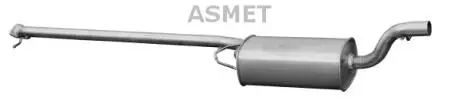 Глушитель системы выпуска (средний) ASMET 07192