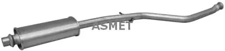Глушитель системы выпуска (средний) ASMET 08007
