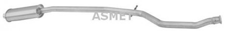 Глушитель системы выпуска (средний) ASMET 08060 (фото 1)