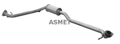 Глушник вихлопної системи середній HONDA JAZZ III 1.2-1.4 07.08- ASMET 13036