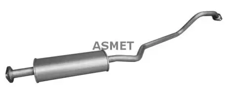 Глушник вихлопної системи середній NISSAN ALMERA II 1.5/1.5D/1.8 01.00-11.06 ASMET 14035