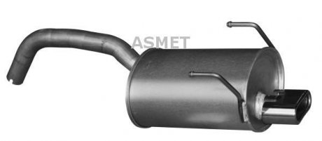 Глушник системи випуску, задній ASMET 16091