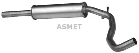 Глушитель системы выпуска (средний) ASMET 19025