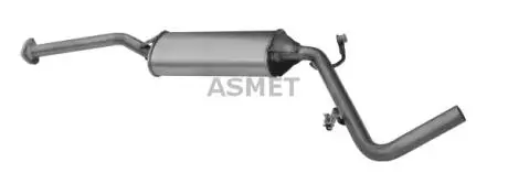 Глушитель системы выпуска (средний) ASMET 21006
