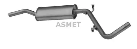 Передний глушитель, выпускная сист ASMET 21011