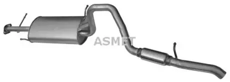 Задній. глушник,випускна сист. ASMET 25006
