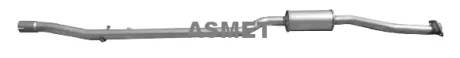 Глушник вихлопної системи середній MITSUBISHI LANCER VIII 1.5/1.5LPG/1.6 06.08- ASMET 26021