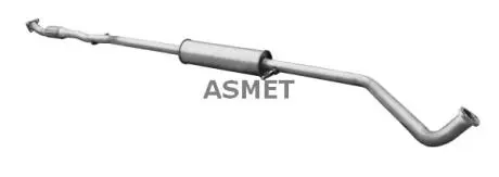 Глушник вихлопної системи середній CHEVROLET MATIZ, SPARK 0.8-1.0LPG 03.05- ASMET 31005