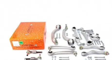Комплект рычагов подвески (передней) Audi A4/A6/VW Passat B5 96-05 (с болтами)) d=21mm ASMETAL 13AU0200